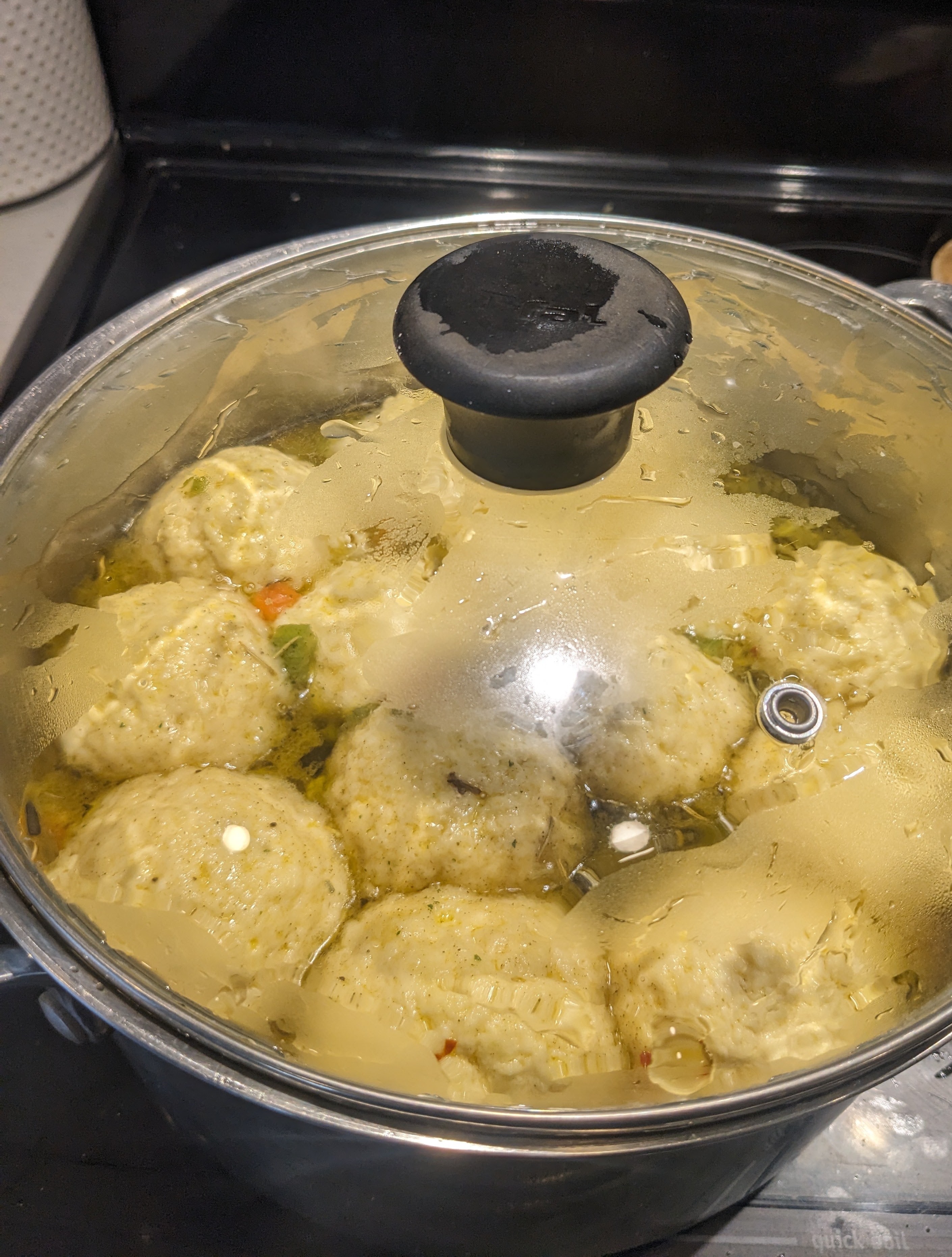 Dumplings cooking